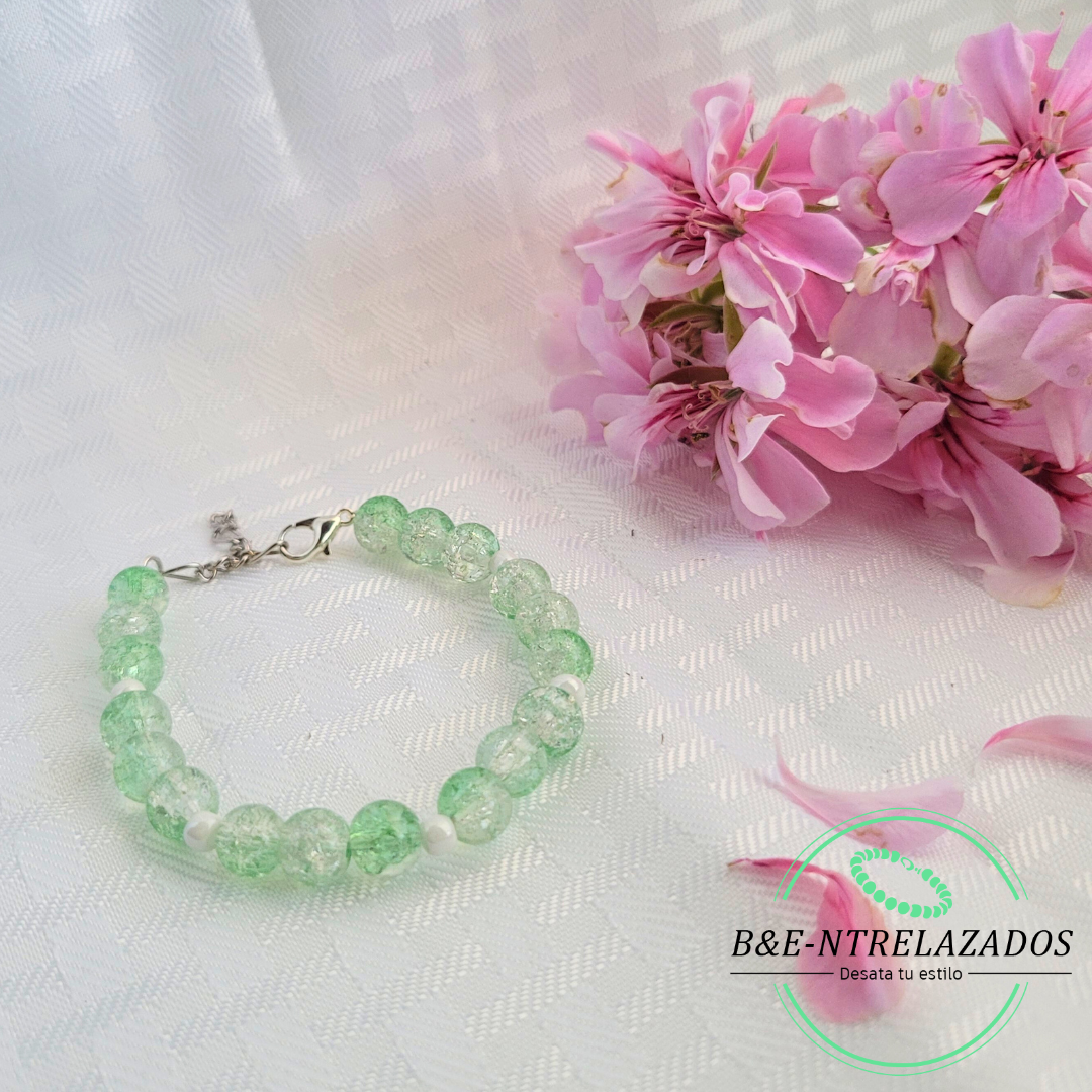 Pulsera vidrio verde